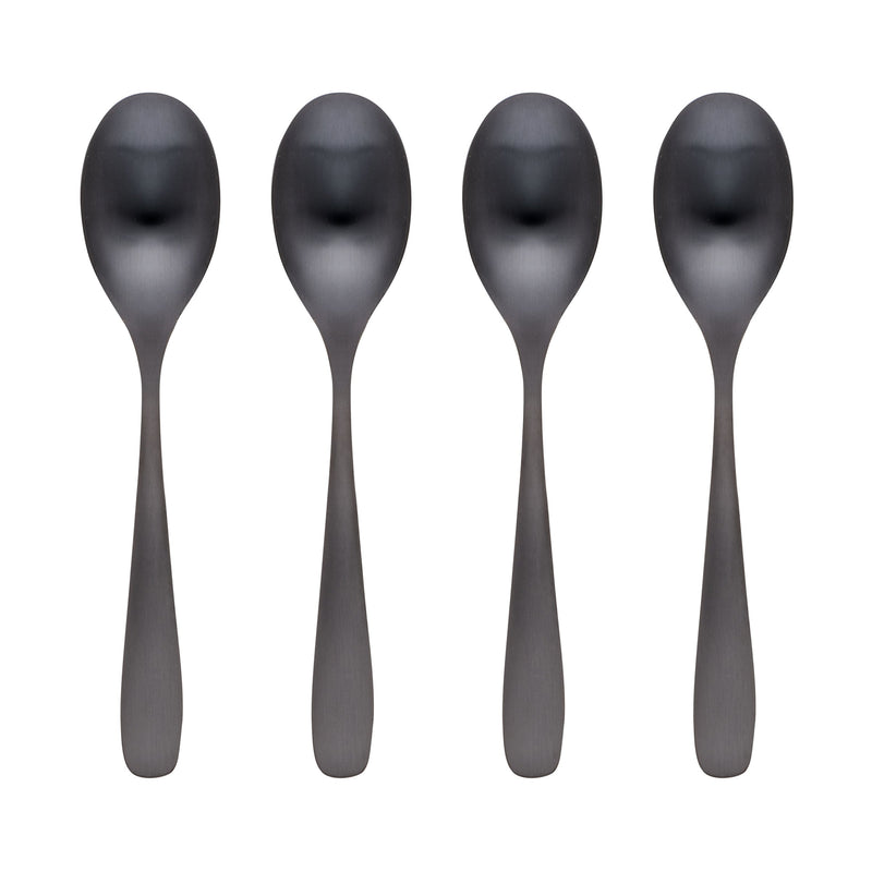 Eliana Black Dinner Spoons, Set of 4