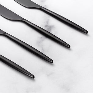 Gaze Black Satin Spreaders, Set of 4