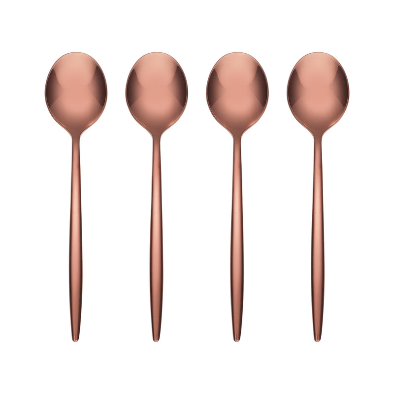 Gaze Copper Mirror Demitasse Spoons, Set of 4