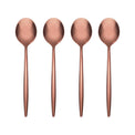 Gaze Copper Mirror Demitasse Spoons, Set of 4