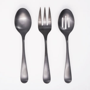 Rhiannon Black Satin 3-Piece Hostess Set