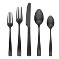 Samira Black Satin 20-Piece Flatware Set