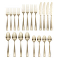 Samira Champagne Satin 20-Piece Flatware Set