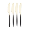 Gaze Two-Tone Black & Champagne Satin 4-Piece Spreader Set