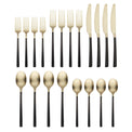 Beacon Black/Champagne Satin 20-Piece Flatware Set