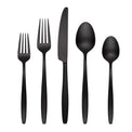 Nylah Black Satin 20-Piece Flatware Set