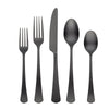 Morgan Black Satin 20-Piece Flatware Set