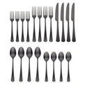 Morgan Black Satin 20-Piece Flatware Set
