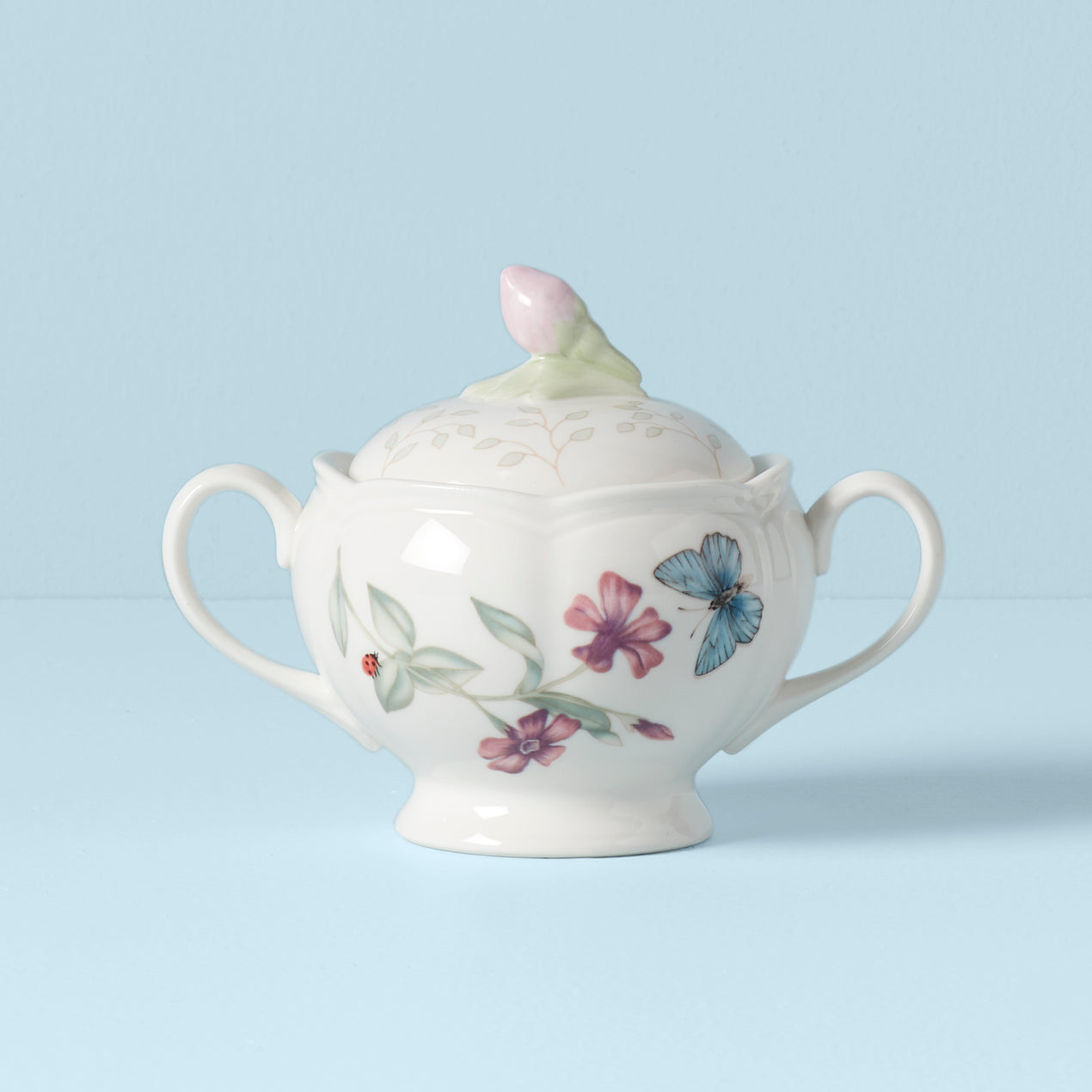 Lenox Butterfly Meadow Hydrangea 12 Pc. Dinnerware Set  Lenox Floral Butterfly Bowls - Pink and Blue display picture 1