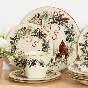 Winter Greetings Salad Plates, Set of 4