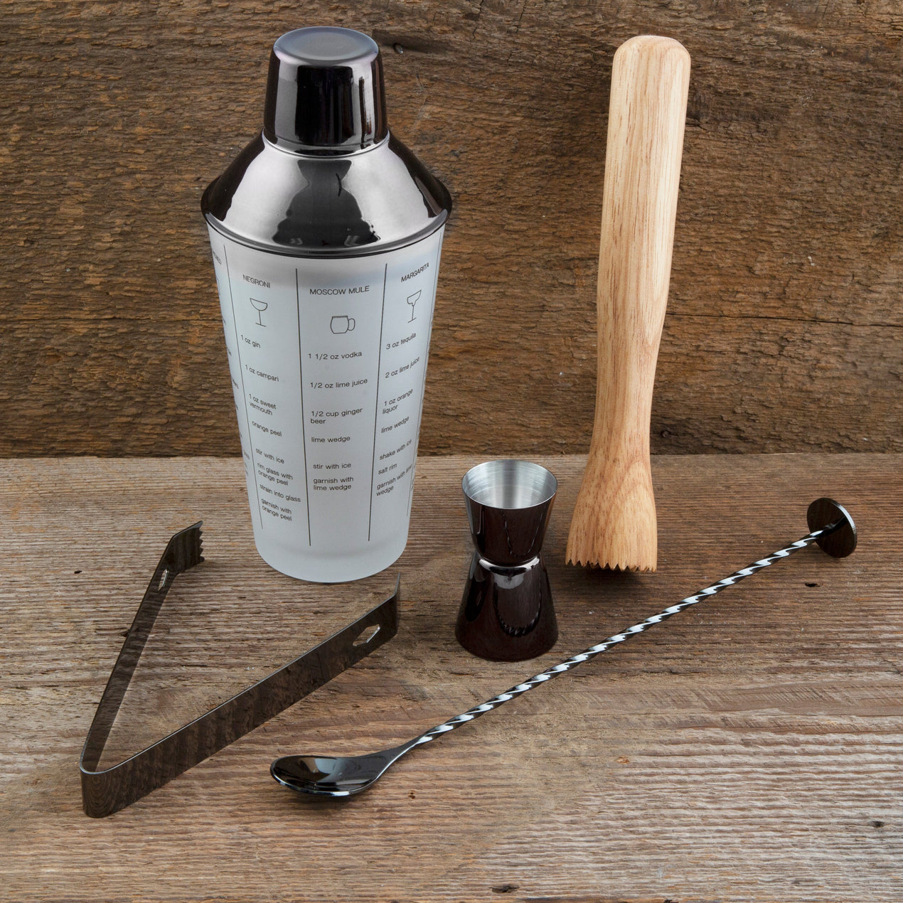 Black Mixology Shaker Tool Set 5 pc – Lenox Corporation