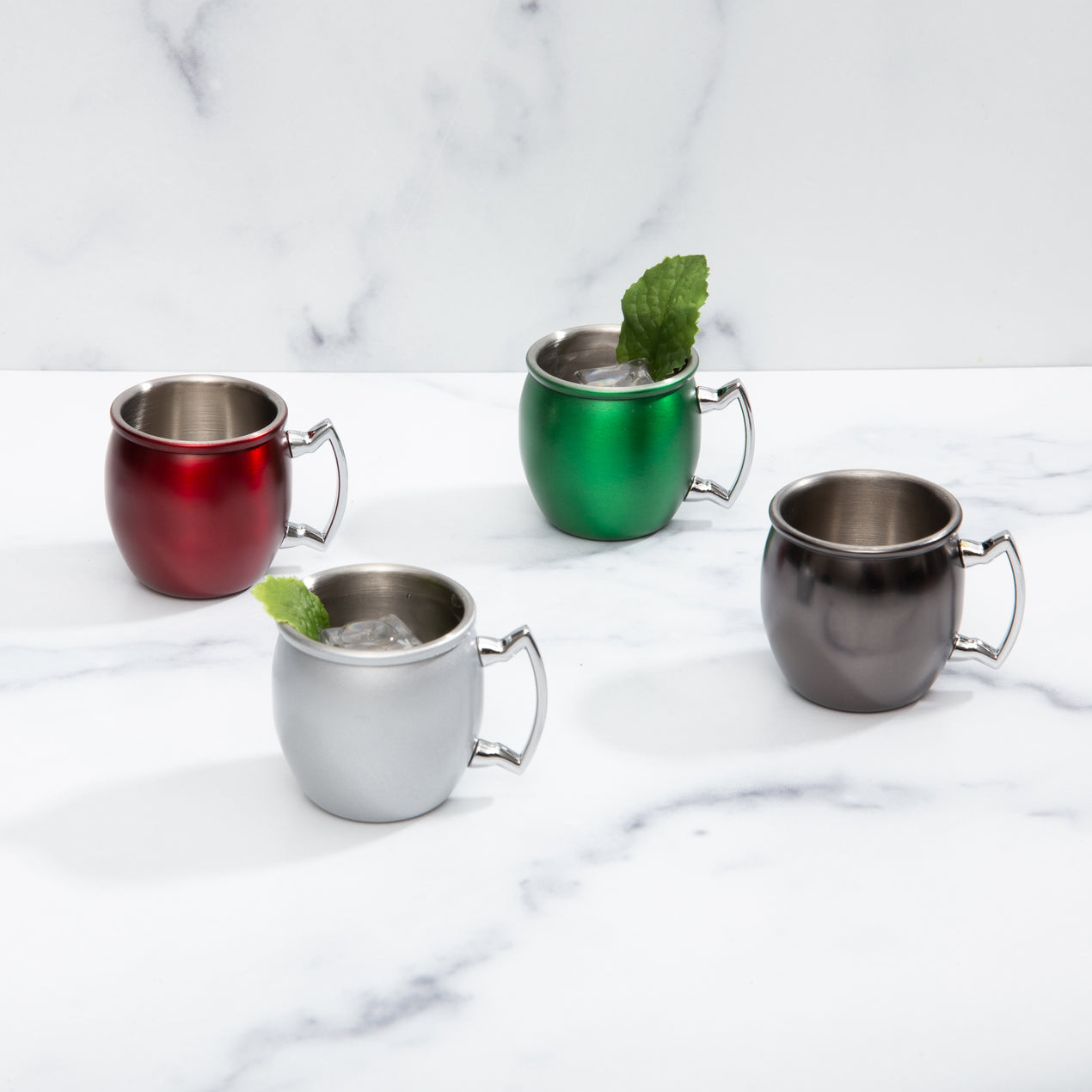 cambridge silversmiths Holiday Mini Moscow Mule Mug Shot Glasses Set Of 4