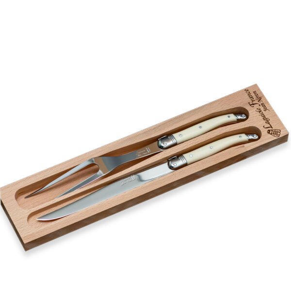 DTOC 2-PC CARVING SET, IVORY