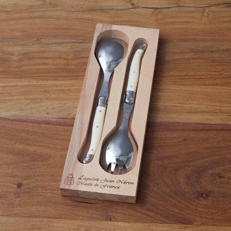 DTOC 2-PC SALAD SERVING SET, IVORY