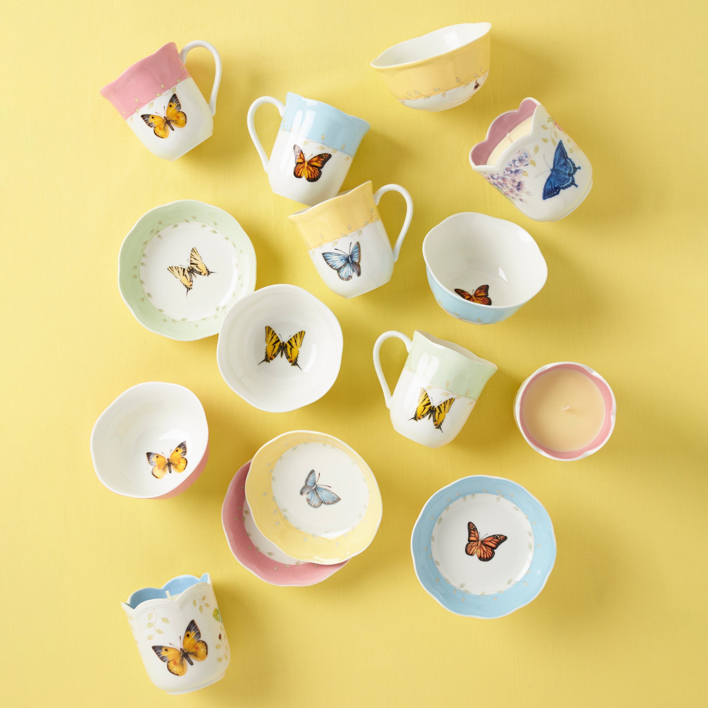 Little Apple Butterfly Meadow 9巻セット Butterfly Meadow 9-Piece Tea Set – Lenox Corporation