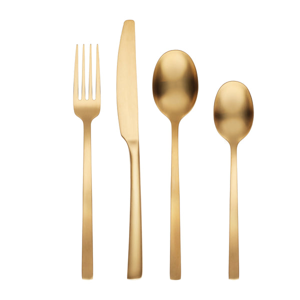 Beacon Gold Satin 16 Piece Flatware Set – Lenox Corporation