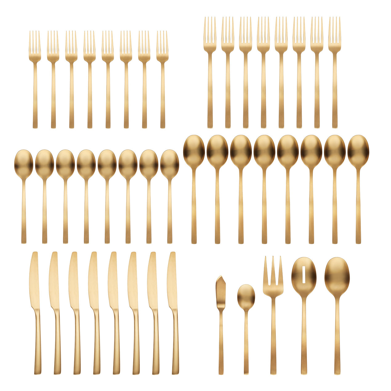 Beacon Gold Satin 45-Piece Flatware Set – Lenox Corporation Beacon Gold Satin 45-Piece Flatware Set – Lenox Corporation