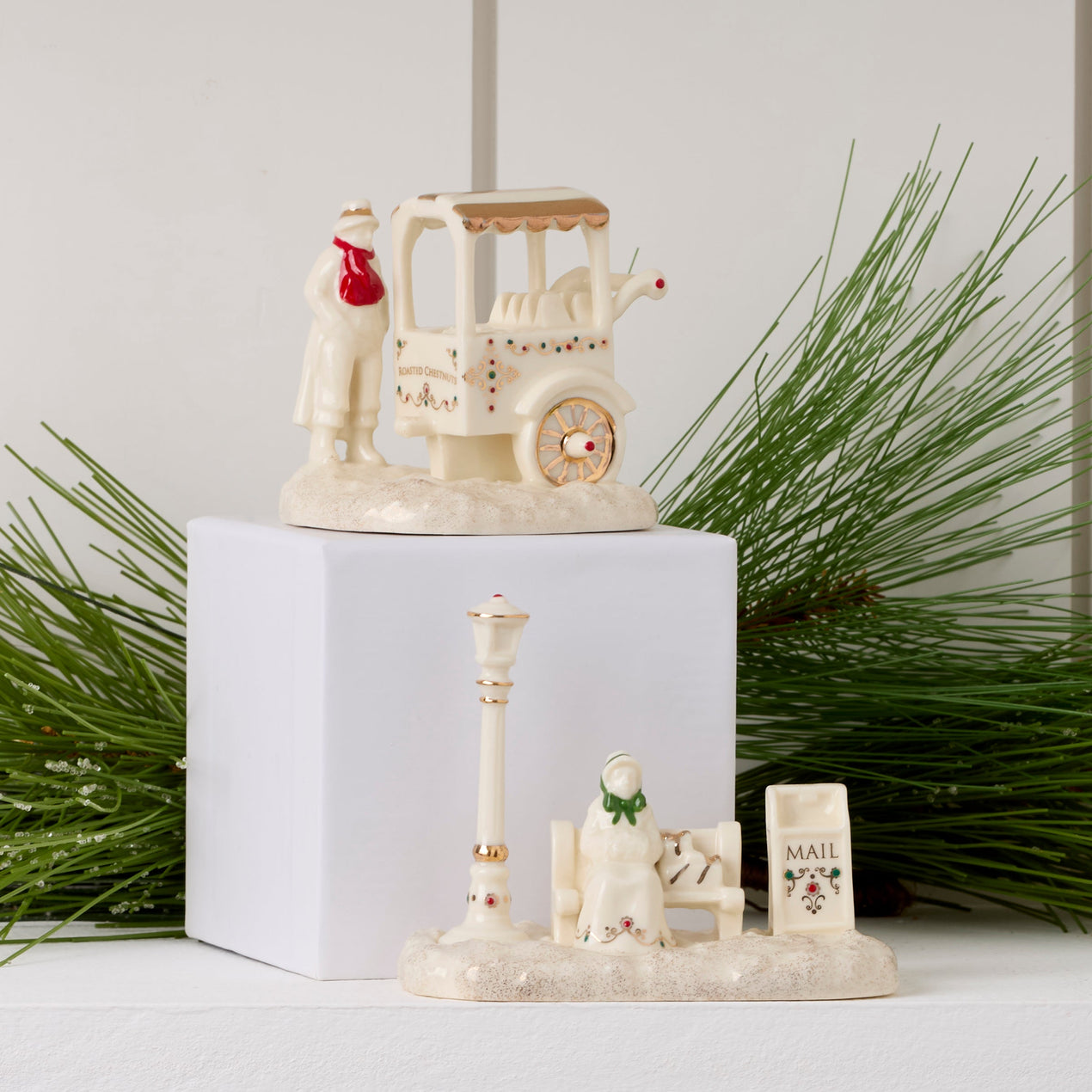 Mistletoe Park Parkbench & Chestnut Seller Set – Lenox Corporation