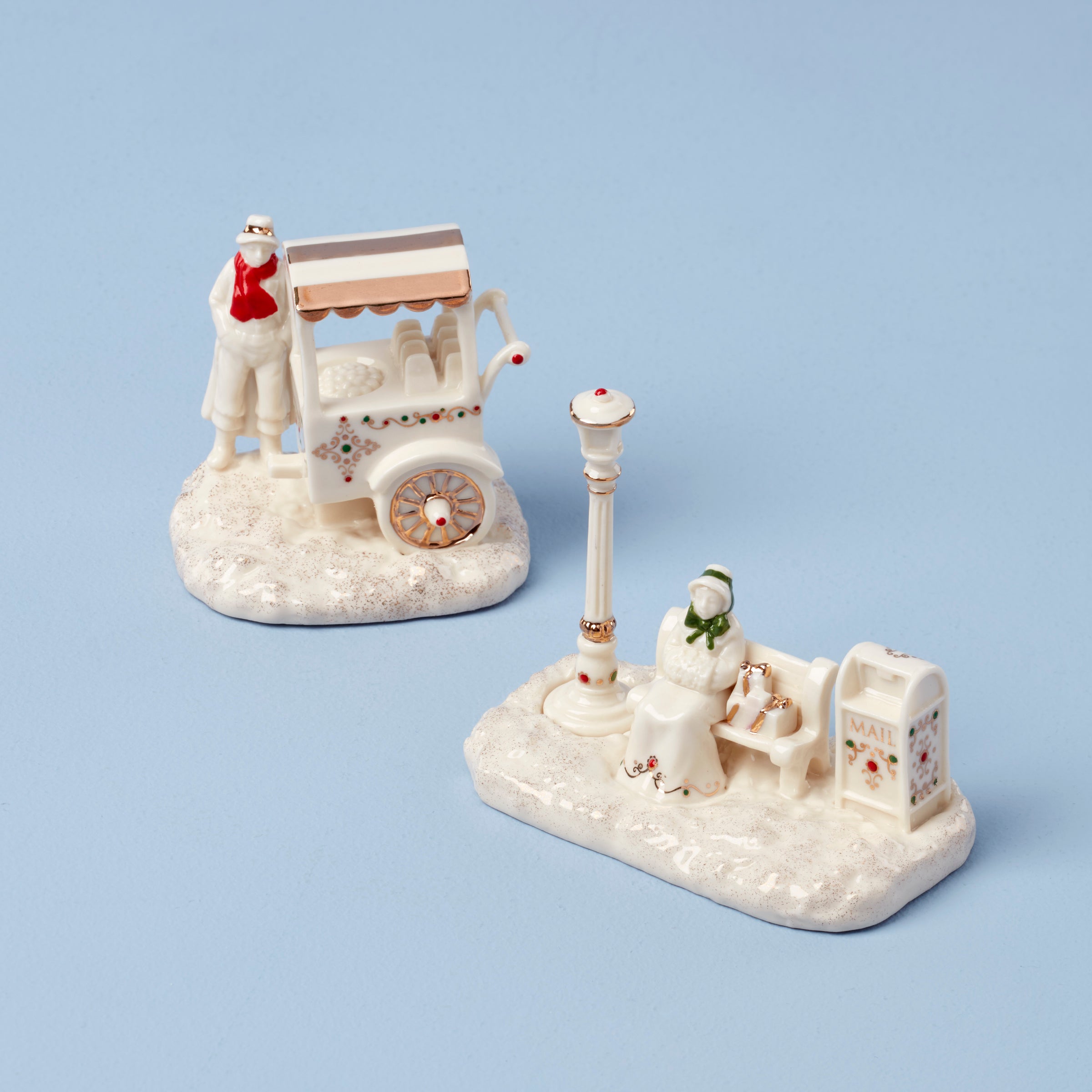 Mistletoe Park Parkbench & Chestnut Seller Set – Lenox Corporation