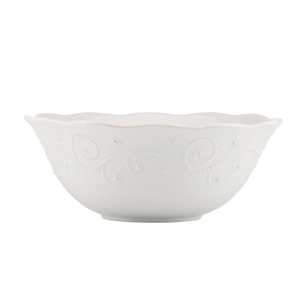 French Perle White Large Serving Bowl