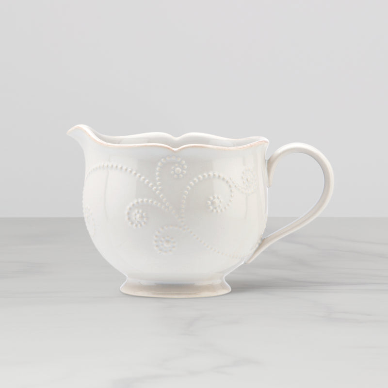 French Perle White Gravy Boat