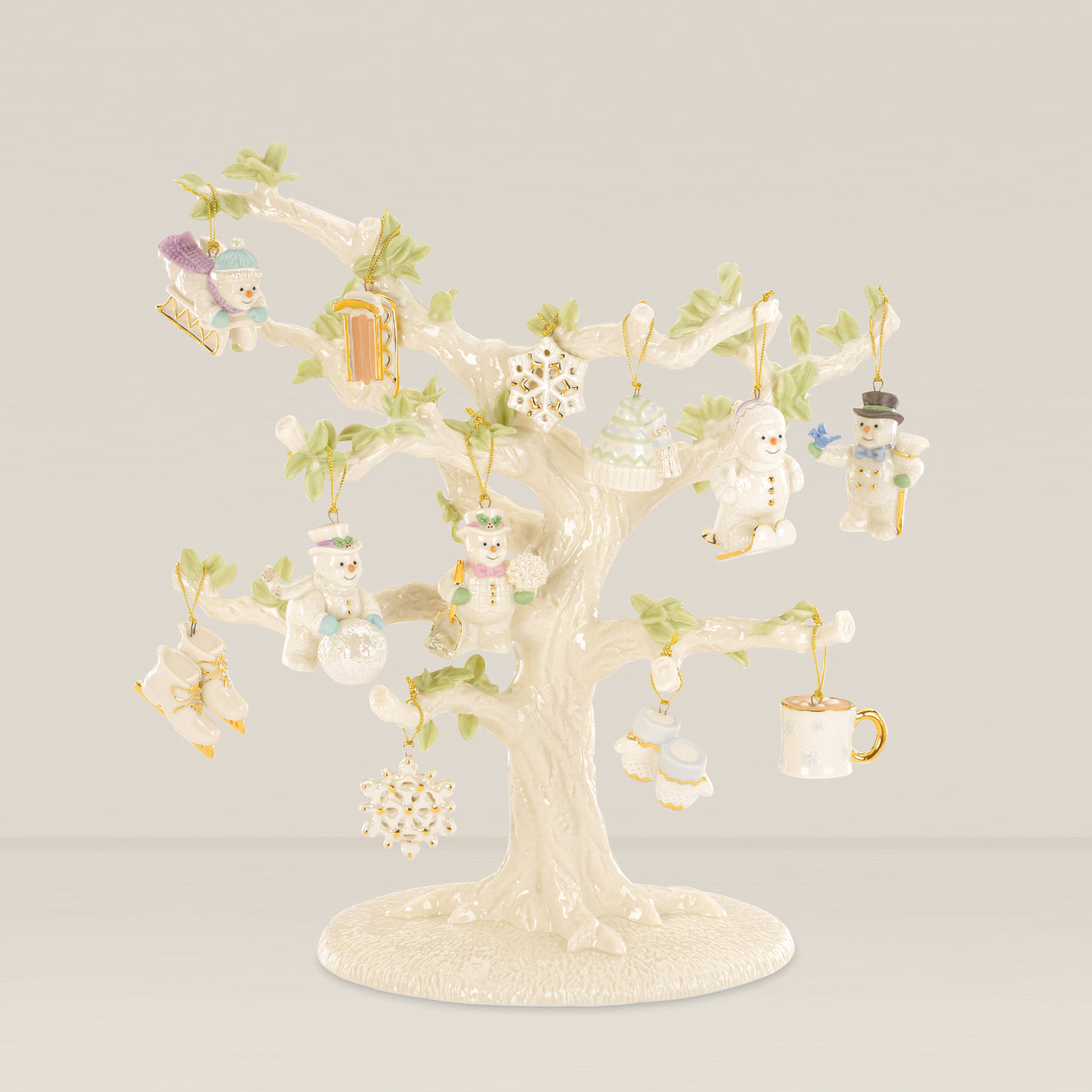 cambridge silversmiths Snow Pals Christmas 12-Piece Ornament + Tree Set