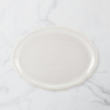 French Perle Bead White Oval Platter