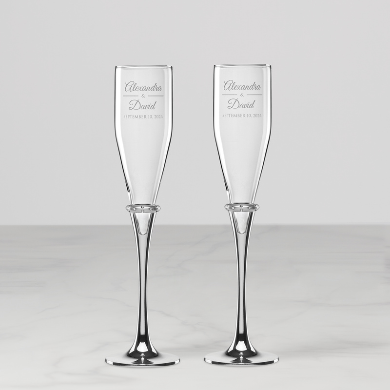 Personalized Devotion 2-Piece Toasting Flute Set