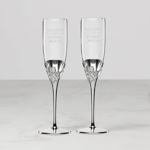 Personalized True Love 2-Piece Toasting Flute Set