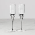 Personalized 1 Love Toasting Flute, Set of 2