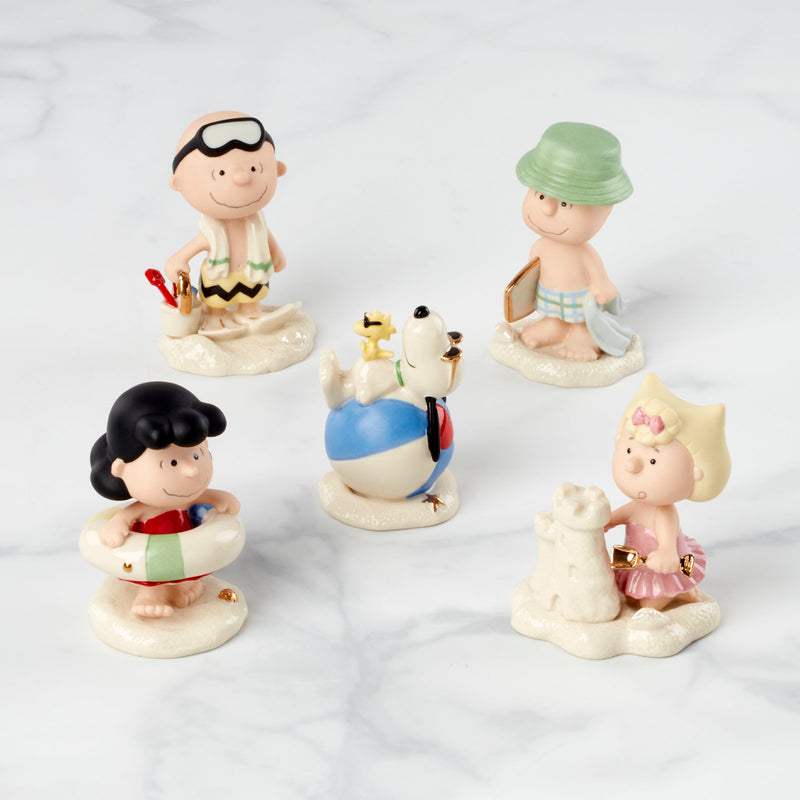PEANUTS® 5-piece Beach Party Figurine Set by Lenox