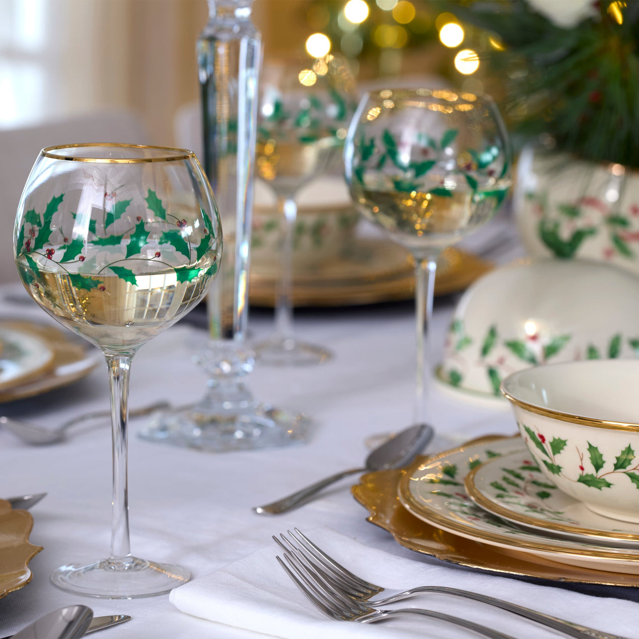 Holiday  Balloon Glasses - Set Of 4