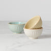 French Perle Groove Assorted Mini 3-Piece Bowl Set