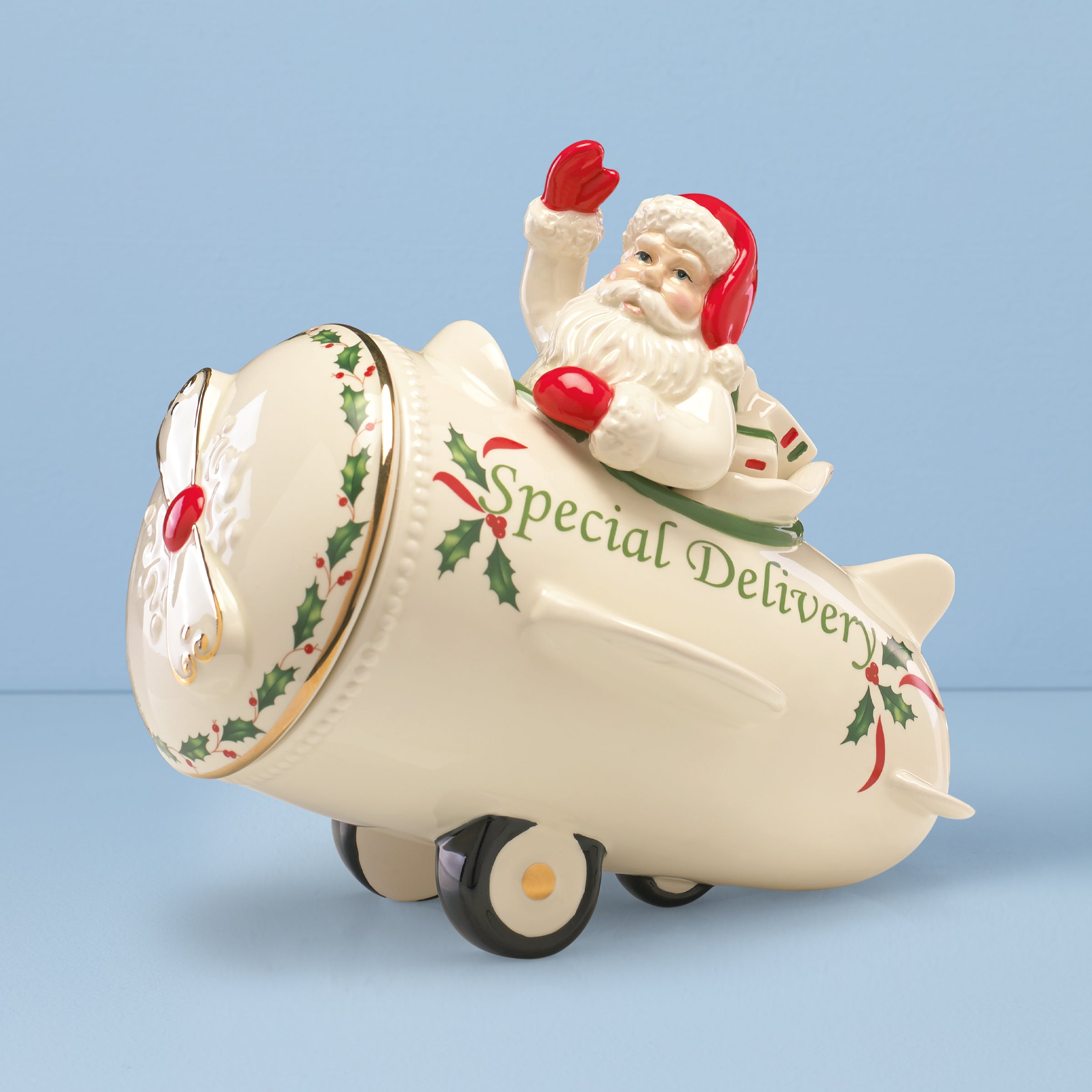 Holiday Santa Airplane Cookie Jar – Lenox Corporation