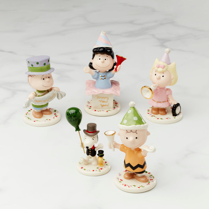 PEANUTS® 5-piece Happy New Year 5-piece Figurine Set by Lenox