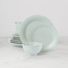 French Perle Groove Ice Blue 12-Piece Place Setting