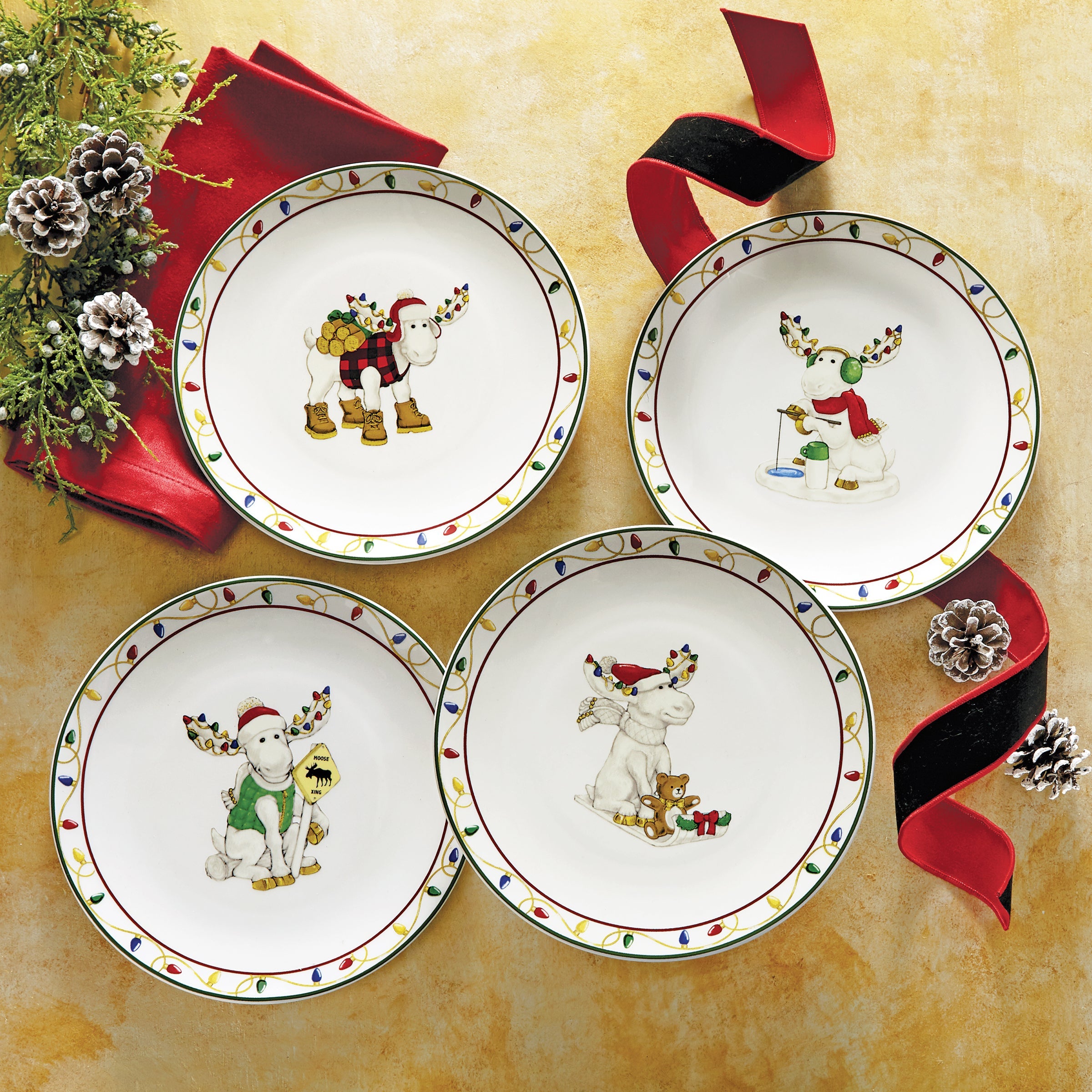 Lenox クリスマスプレート 1998年 【プレートスタンド付き】 Snoopy Christmas Hors d'Oeuvre Tray – Lenox Corporation