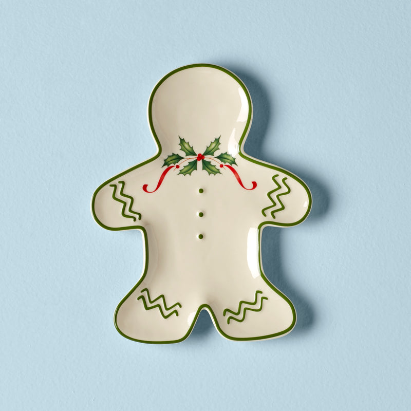 Holiday Gingerbread Man Accent Plate