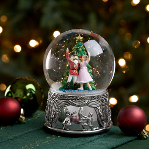 Nutcracker Suite Silverplate Musical Snow Globe