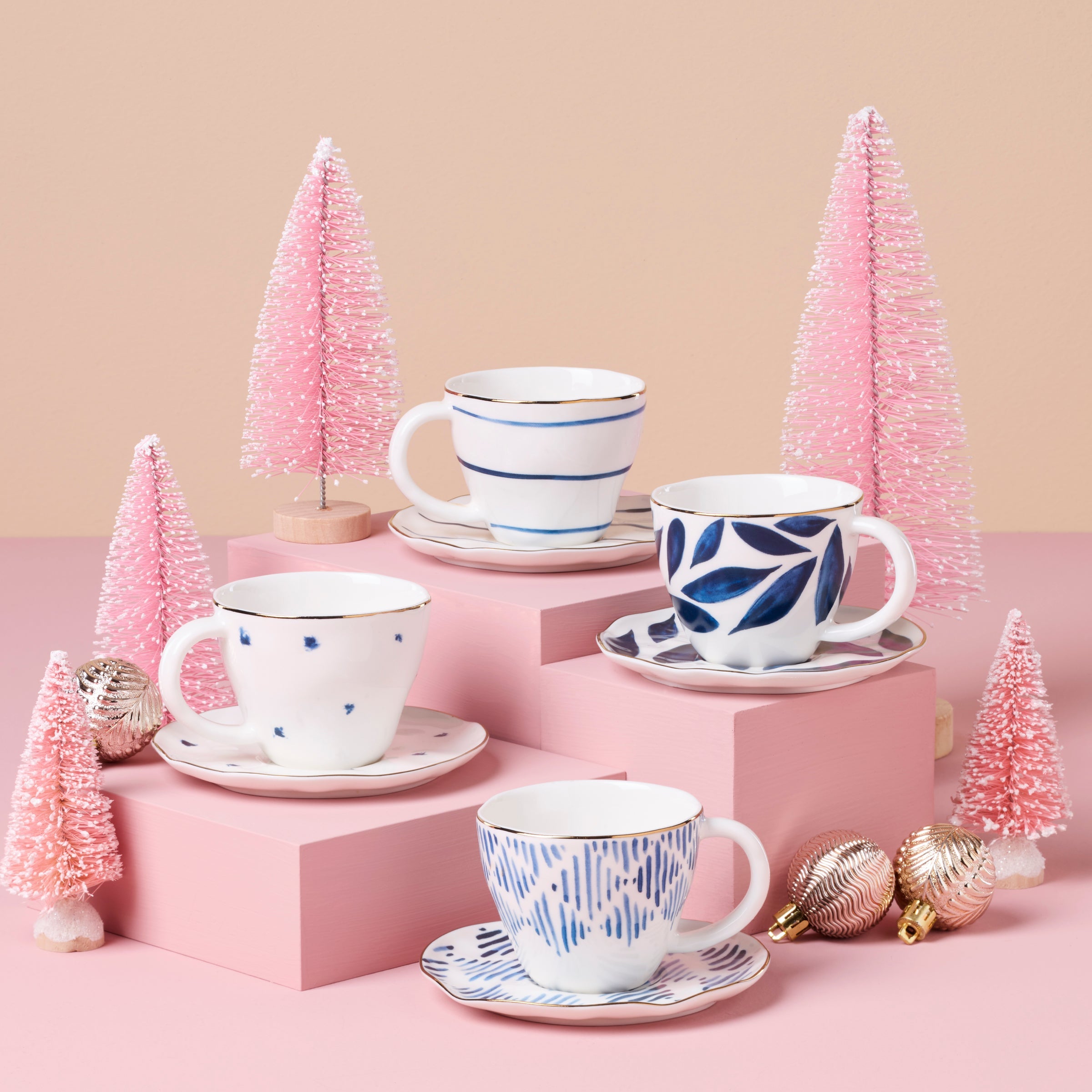 Blue Bay 8-Piece Espresso Cup & Saucer Set – Lenox Corporation