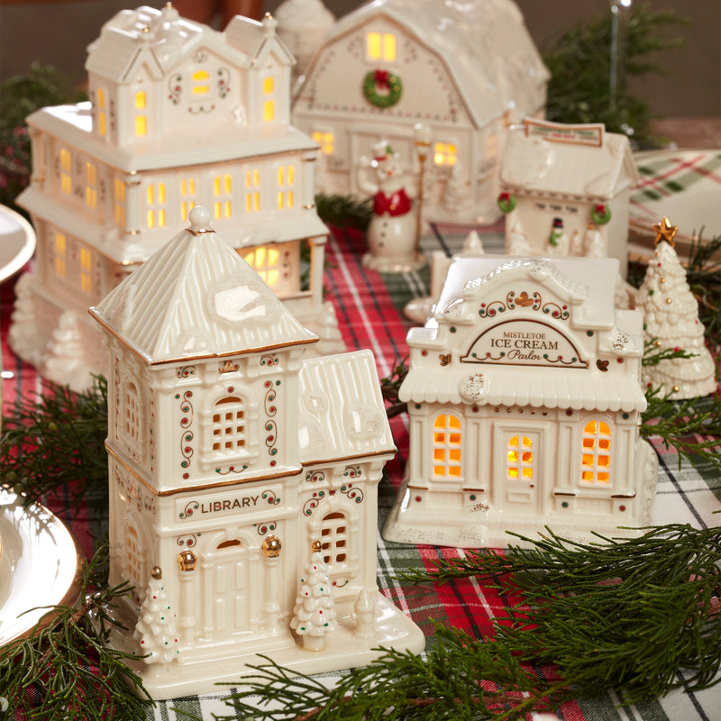 Mistletoe Park Ice Cream Parlor Lit Figurine