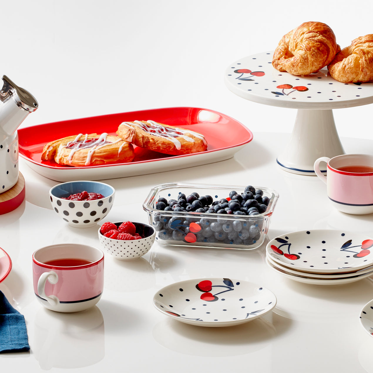 洋楽 scattered pieces Vintage Cherry Dot 2-Piece Rectangular Storage Set – Lenox