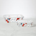 Vintage Cherry Dot 4-Piece Rectangular Storage Set