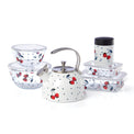 Vintage Cherry Dot 4-Piece Rectangular Storage Set