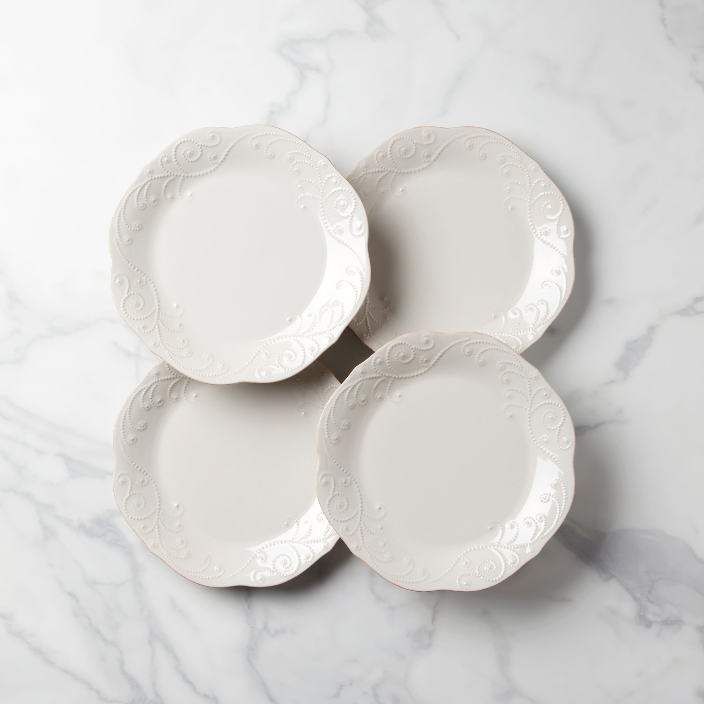 French Perle White Dinner Plates, Set of 4 – Lenox Corporation