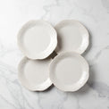 French Perle White Dinner Plates, Set of 4