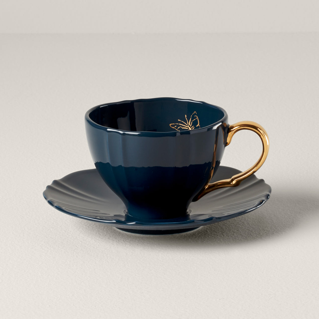 Sprig & Vine Navy Teacup & Saucer – Lenox Corporation