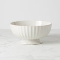 French Perle Scallop White Centerpiece Bowl