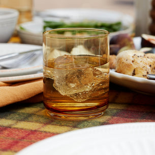 Tuscany Classics Stackable Amber Tall Glasses, Set of 4