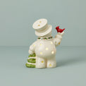 Happy Holly Days Snowman & Cardinal Lit Figurine